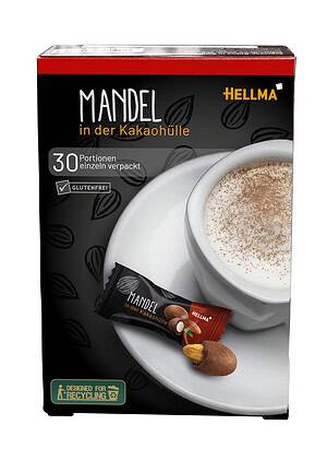Hellma Mandeln in Kakaohülle  72g Packung