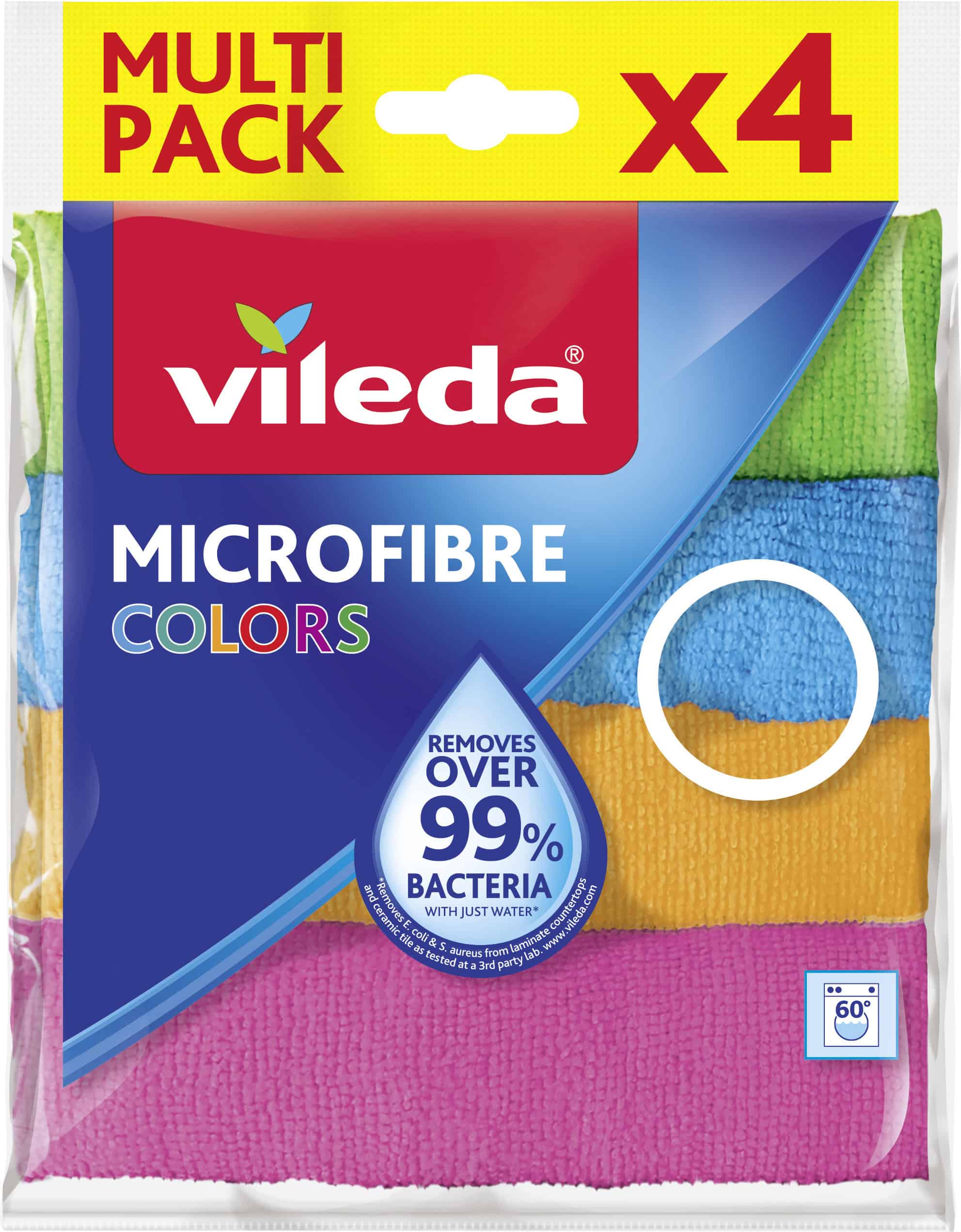 Vileda Microfaser Allzwecktuch Colors 4er Pack