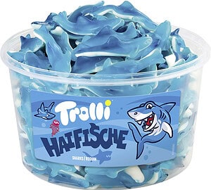Trolli Haifische Fruchtgummi 150 Stück 1,2 kg