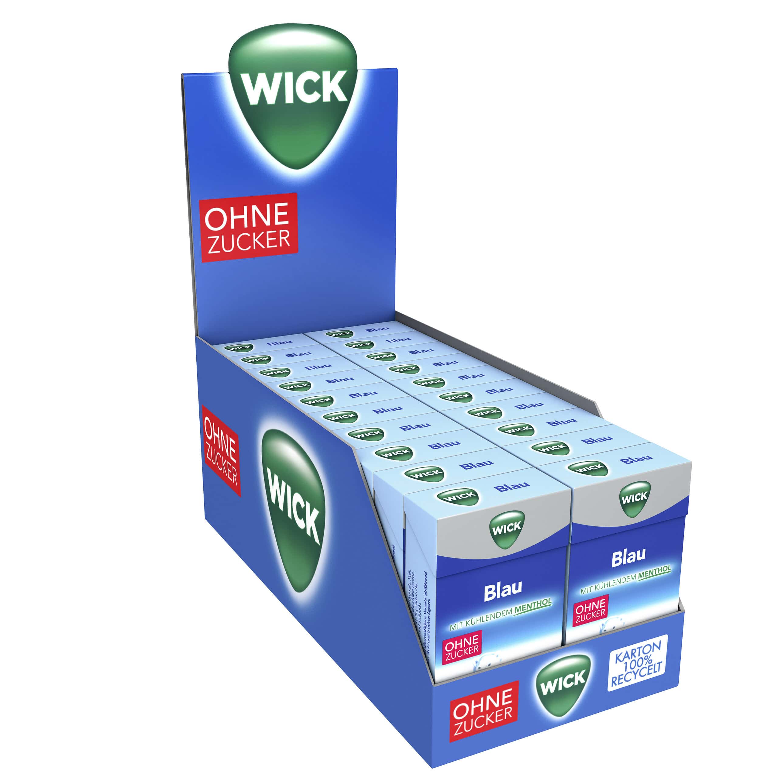 Wick Blau ohne Zucker 20 St. x 46g (920g)