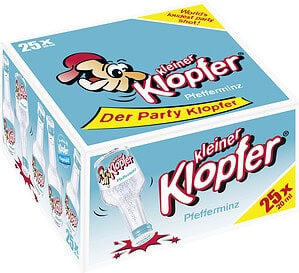 Kleiner Klopfer Pfefferminz Partyshot Likör 18 % vol. 25 x 20 ml