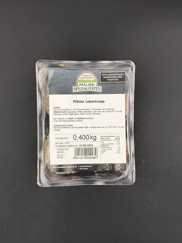 Pfälzer Spezialitäten Leberknepp 4 x 100g
