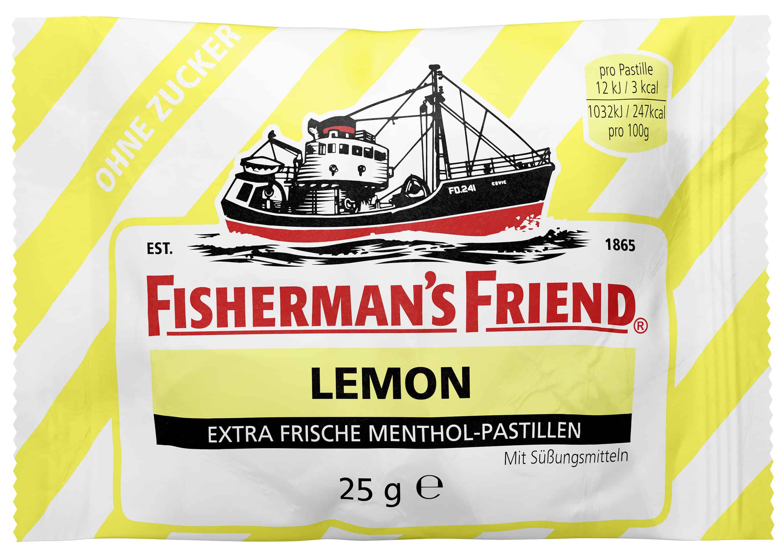 Fisherman's Friend Lemon Pastillen ohne Zucker 24 Beutel x25g 600g – Bild 2