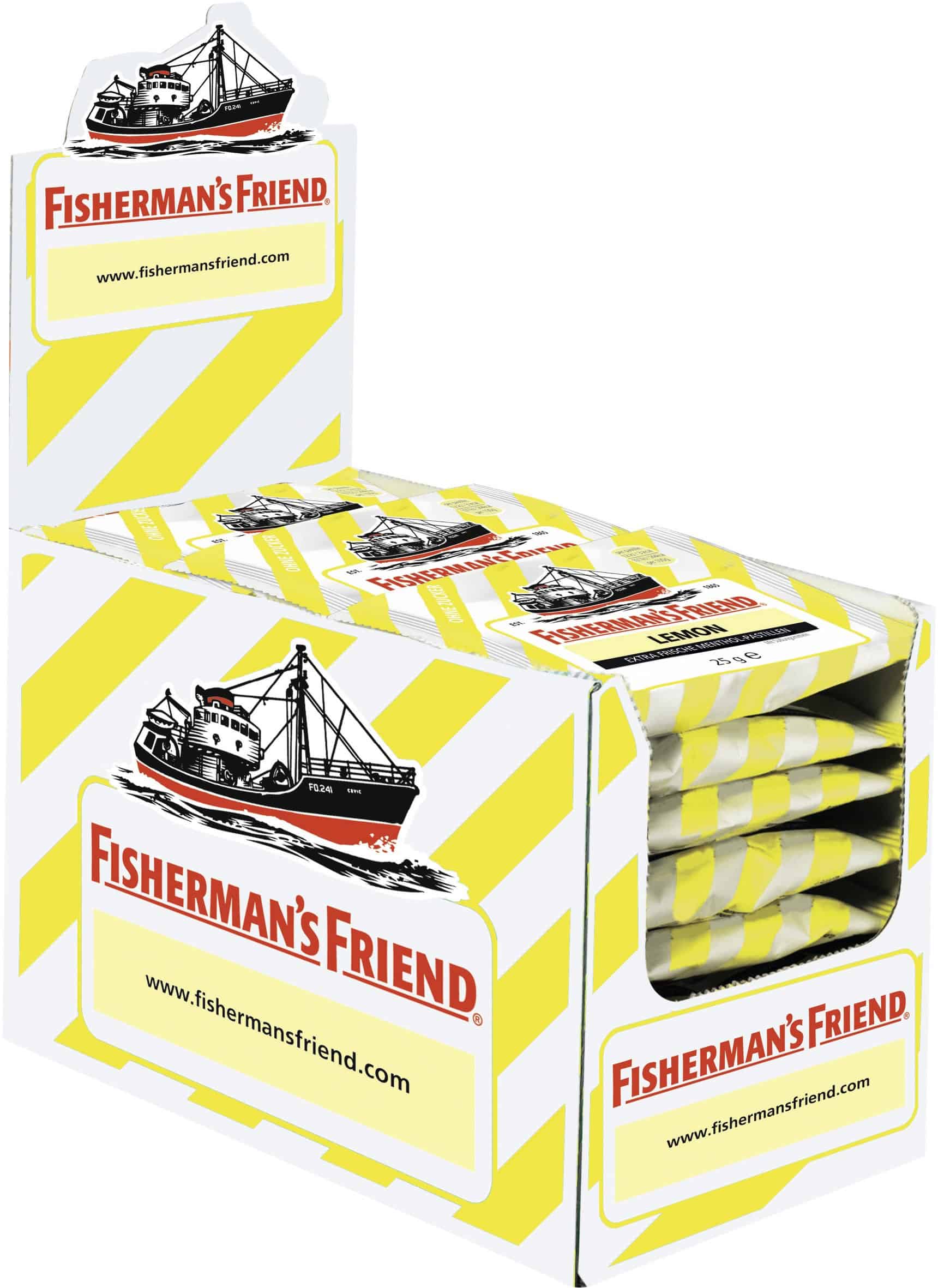 Fisherman's Friend Lemon Pastillen ohne Zucker 24 Beutel x25g 600g