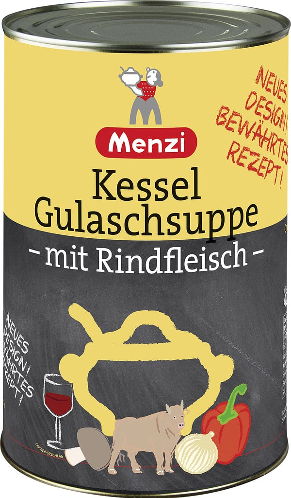 Menzi Kessel Gulaschsuppe mit Rindfleisch 4,2 kg