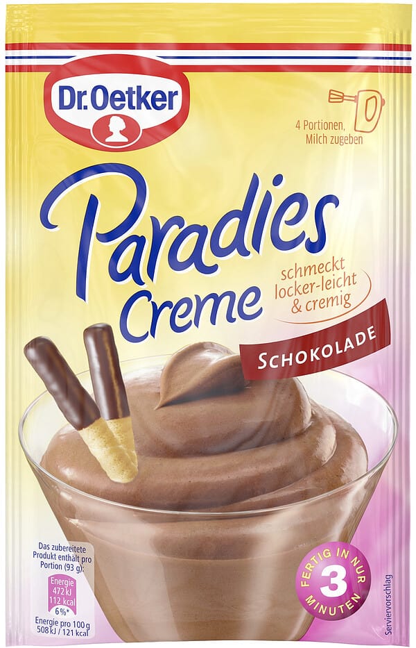 Oetker Paradiescreme Schokolade 74g