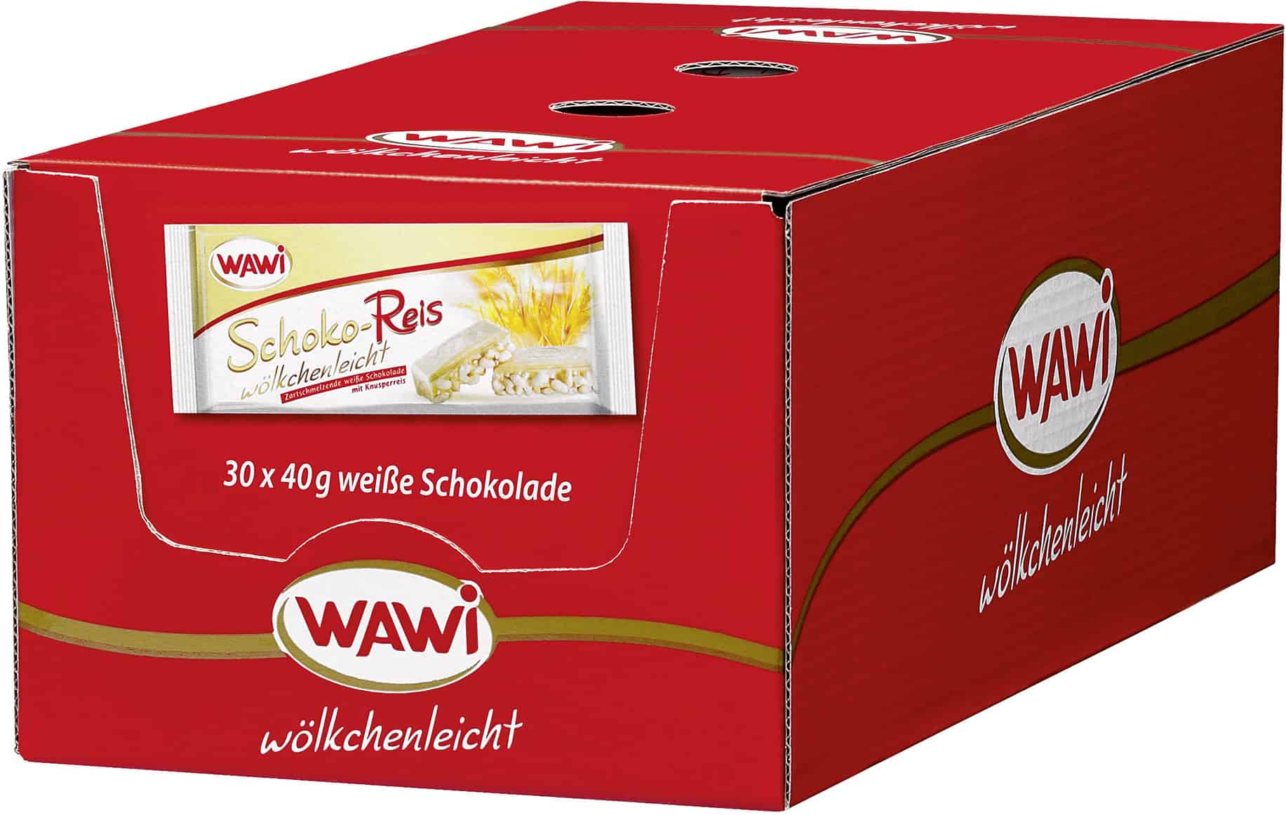 WAWI Schoko Reis Weiß 30 x 40 g (1,2 kg)