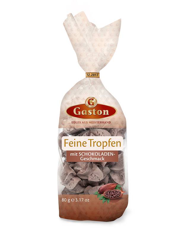 Gaston Feine Tropfen Schaumzucker mit Schokolade 80g