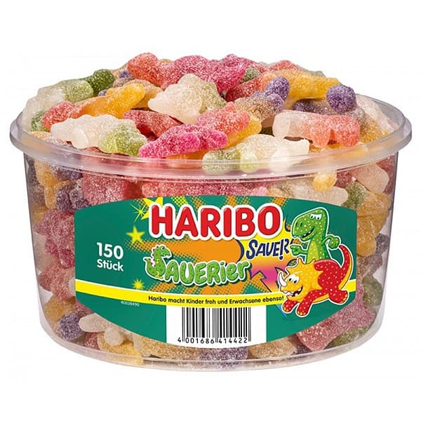 Haribo Sauerier Dinos sauer 150 Stück 1,35 KG