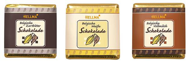 Hellma Belgische Schokoladen Täfelchen 165 St. 742g