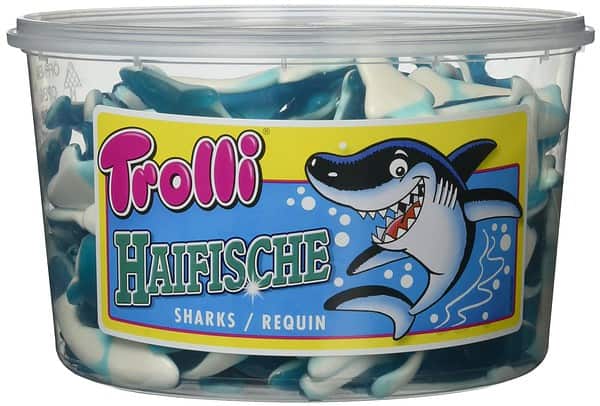 Trolli Haifische Fruchtgummi 150 Stück 1,28kg