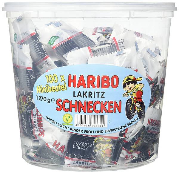 Haribo Lakritz Schnecken Mini 100ST 1,27kg