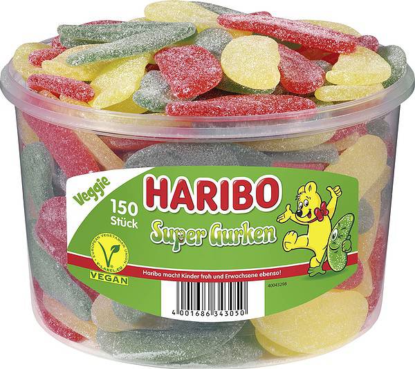 Haribo Super Gurken 150 Stück  1,35kg
