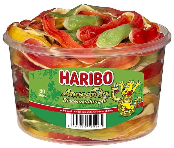 Haribo Anaconda Riesenschlangen Dose 30 St. 1,2kg