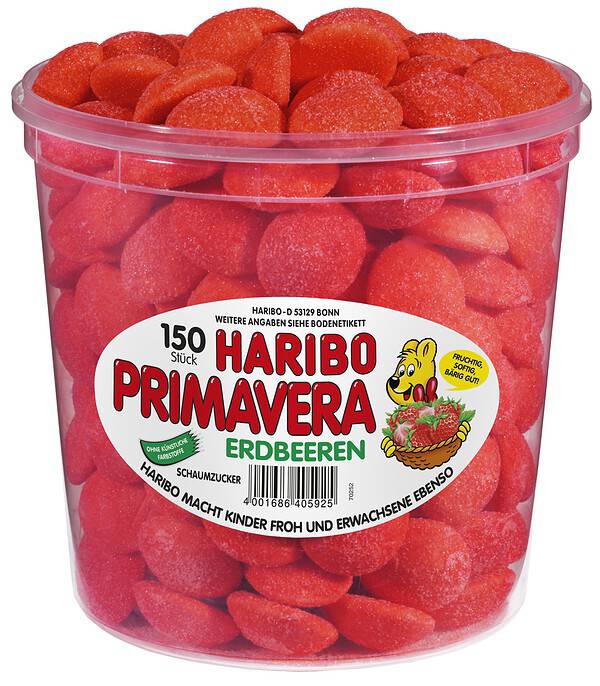 Haribo Primavera Erdbeeren Maxi 150 St, 1,05kg