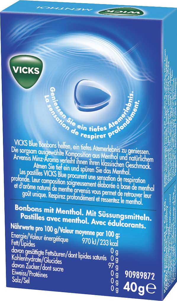 Wick Blau ohne Zucker 20 St. x 46g 920g