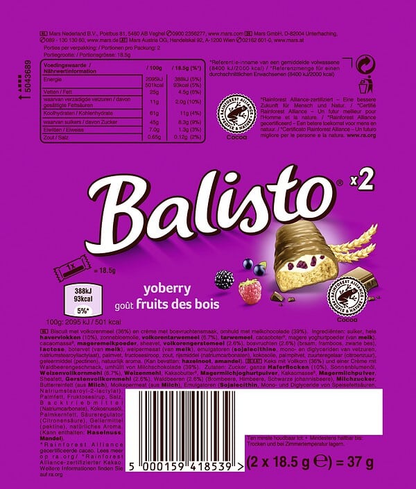 Balisto Joghurt-Beeren-Mix 20x37g