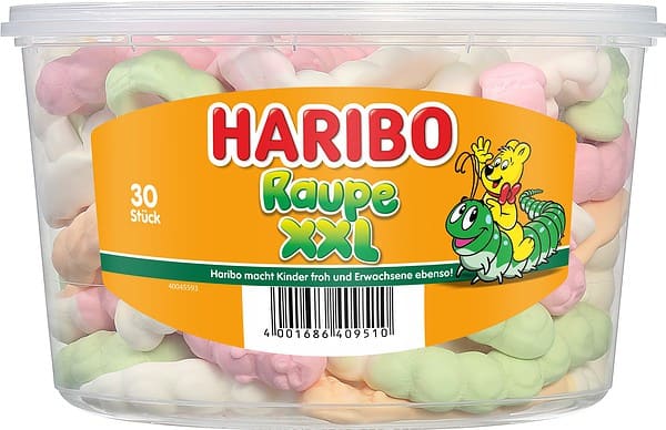 Haribo Raupen XXL 30 Stück 960g