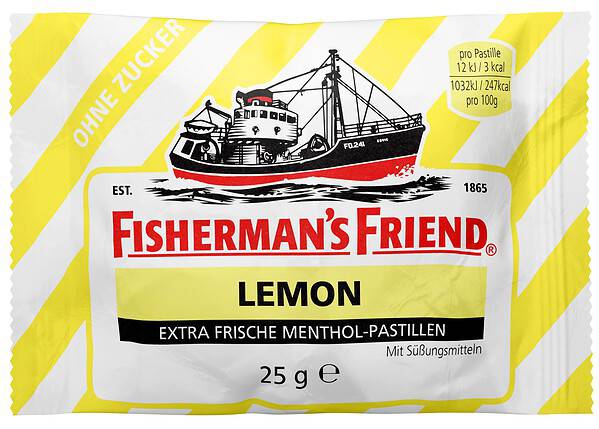Fisherman's Friend Lemon Pastillen ohne Zucker 24 Beutel x25g 600g