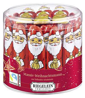 Riegelein Weihnachtsmann Massiv 65 x 12,5 g (812,5 g)