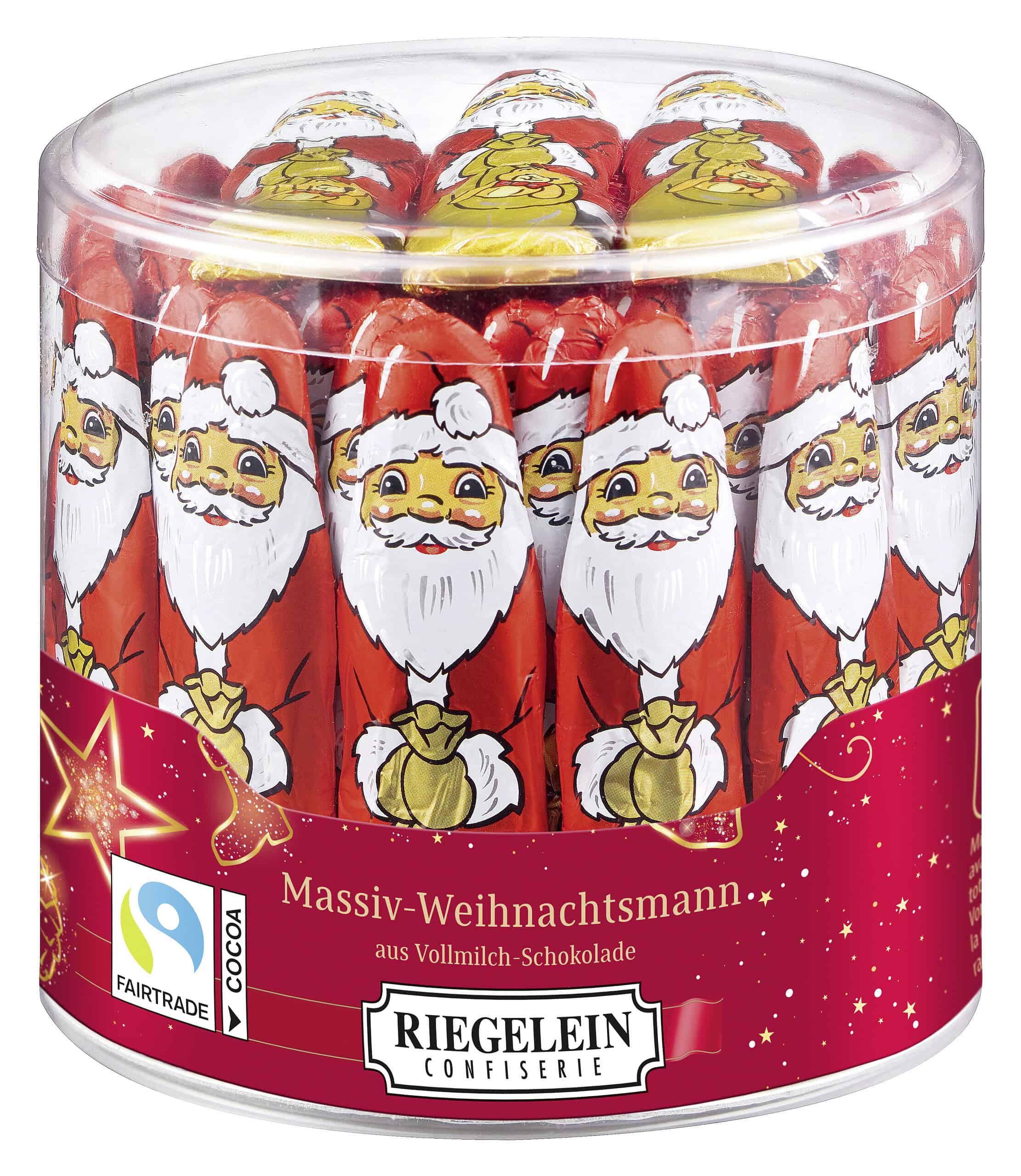 Riegelein Weihnachtsmann Massiv 65 x 12,5 g (812,5 g)