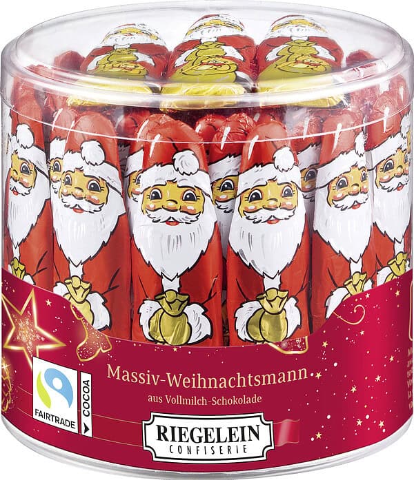 Riegelein Weihnachtsmann Massiv 65 x 12,5 g (812,5 g)