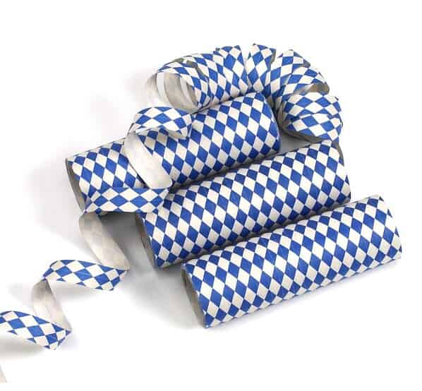 Papstar Luftschlangen „Bayrisch Blau“ 3 Stück, 4 m flammhemmend
