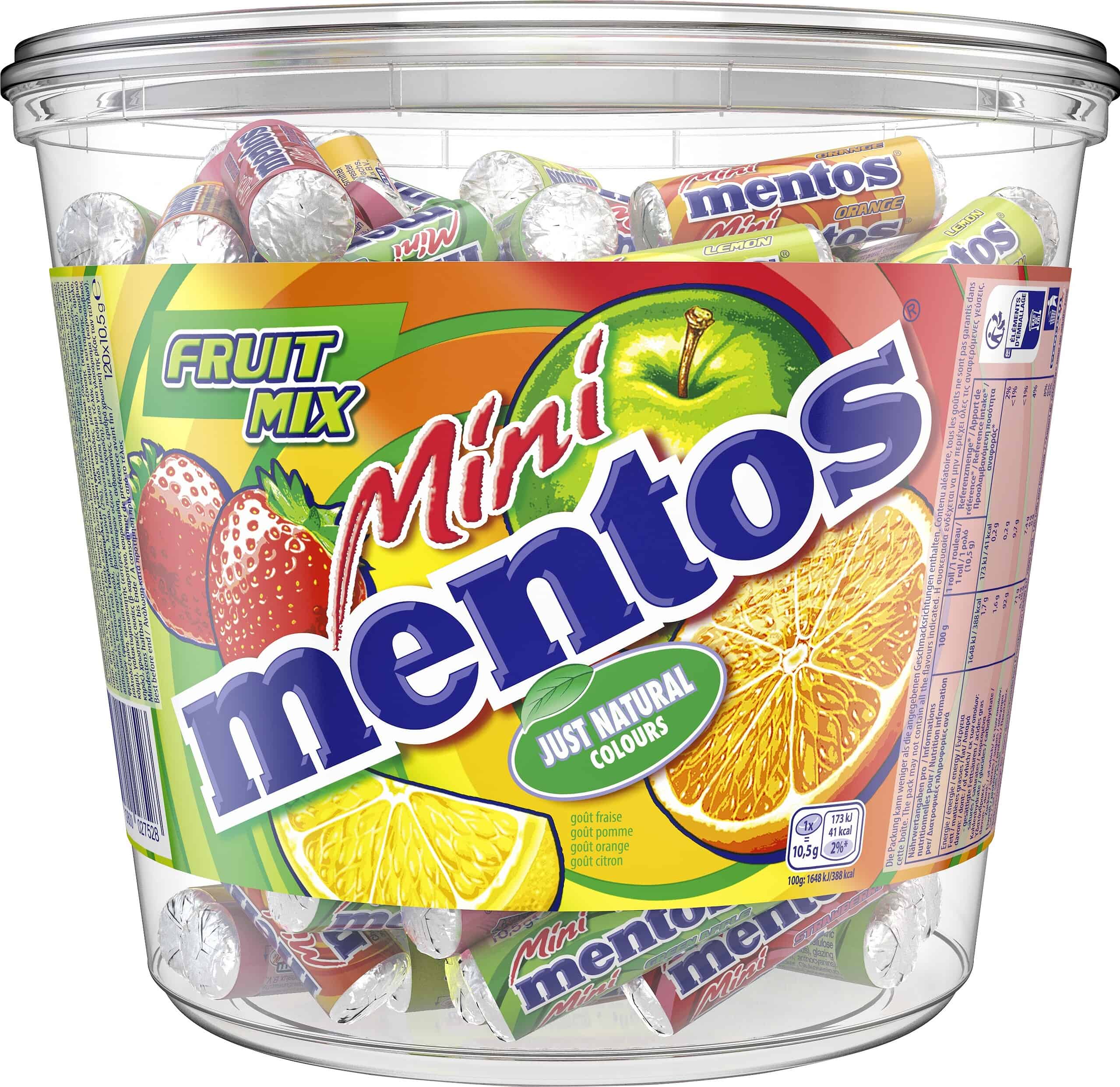 Mini Mentos Fruit Mix 120 St. 1,26 kg