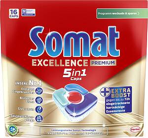 Somat Excellence Premium 5in1 Caps 16 Stück 297,6 g