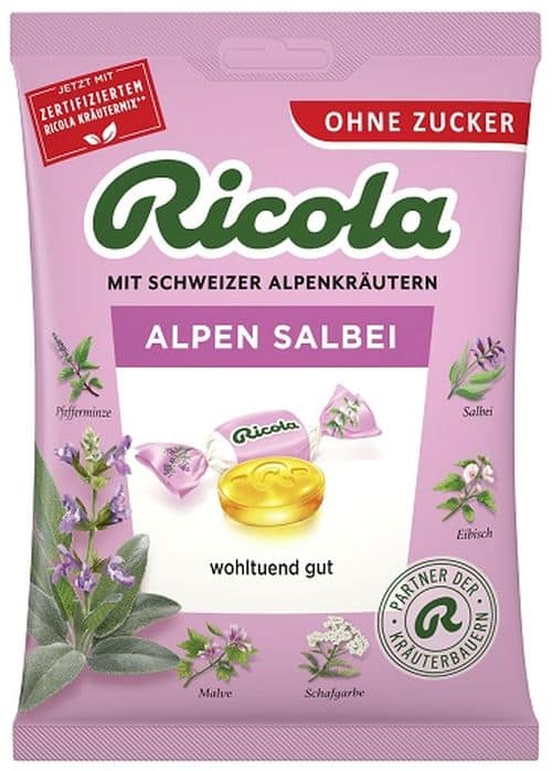 Ricola Alpen Salbei ohne Zucker 75 g