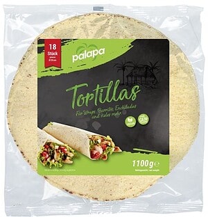 Palapa Weizentortillas 25 cm 18 Stück (1,1 kg)