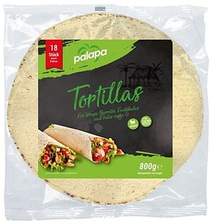 Palapa Weizentortillas 20 cm 18 Stück (800 g)