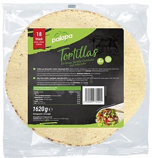 Palapa Weizentortillas 30 cm 18 Stück (1,62 kg)