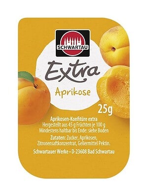 Schwartau Portionsschalen Aprikose 100 x 25 g ( 2,5 kg )
