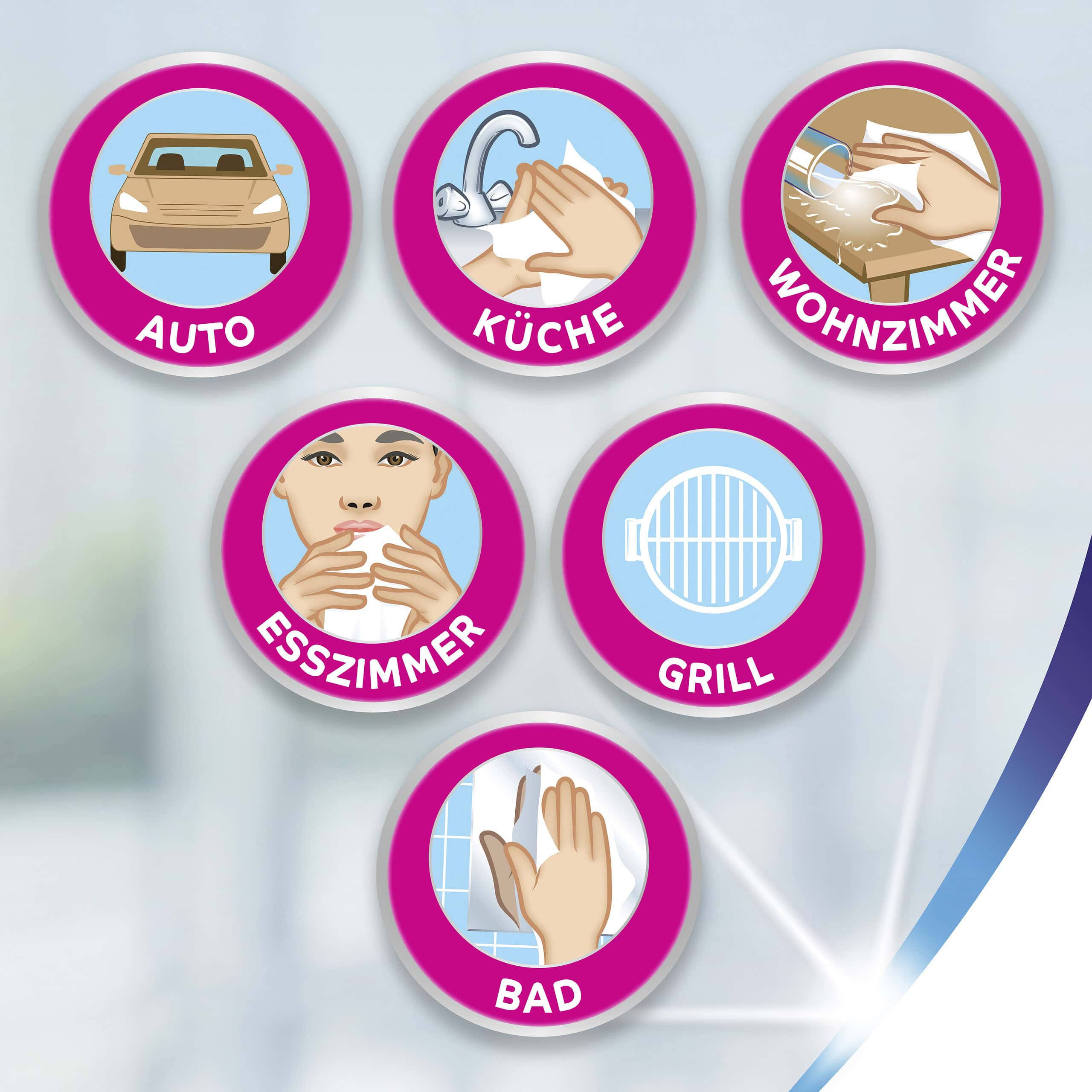 Zewa Wisch & Weg Reinweiß 16 Rollen à 45 Blatt – Bild 5