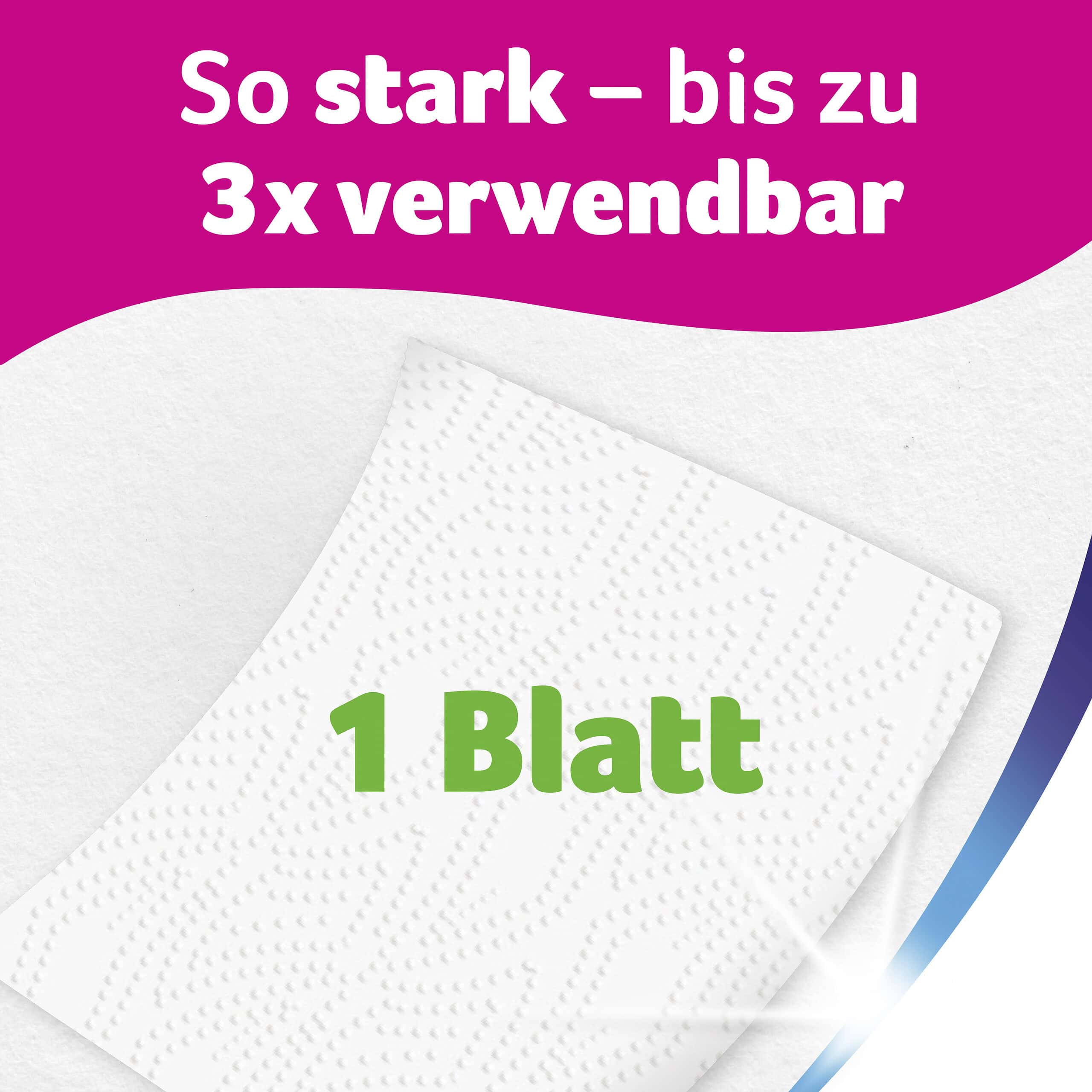 Zewa Wisch & Weg Reinweiß 16 Rollen à 45 Blatt – Bild 4