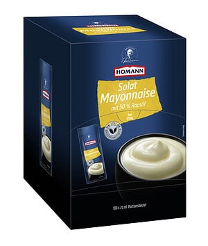 Homann Salat Mayonnaise 50 % 100 ST. x 20 ml (2L)
