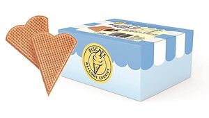 Biscate Dekor Herzfächer-Waffeln 200 Stück (720 g)