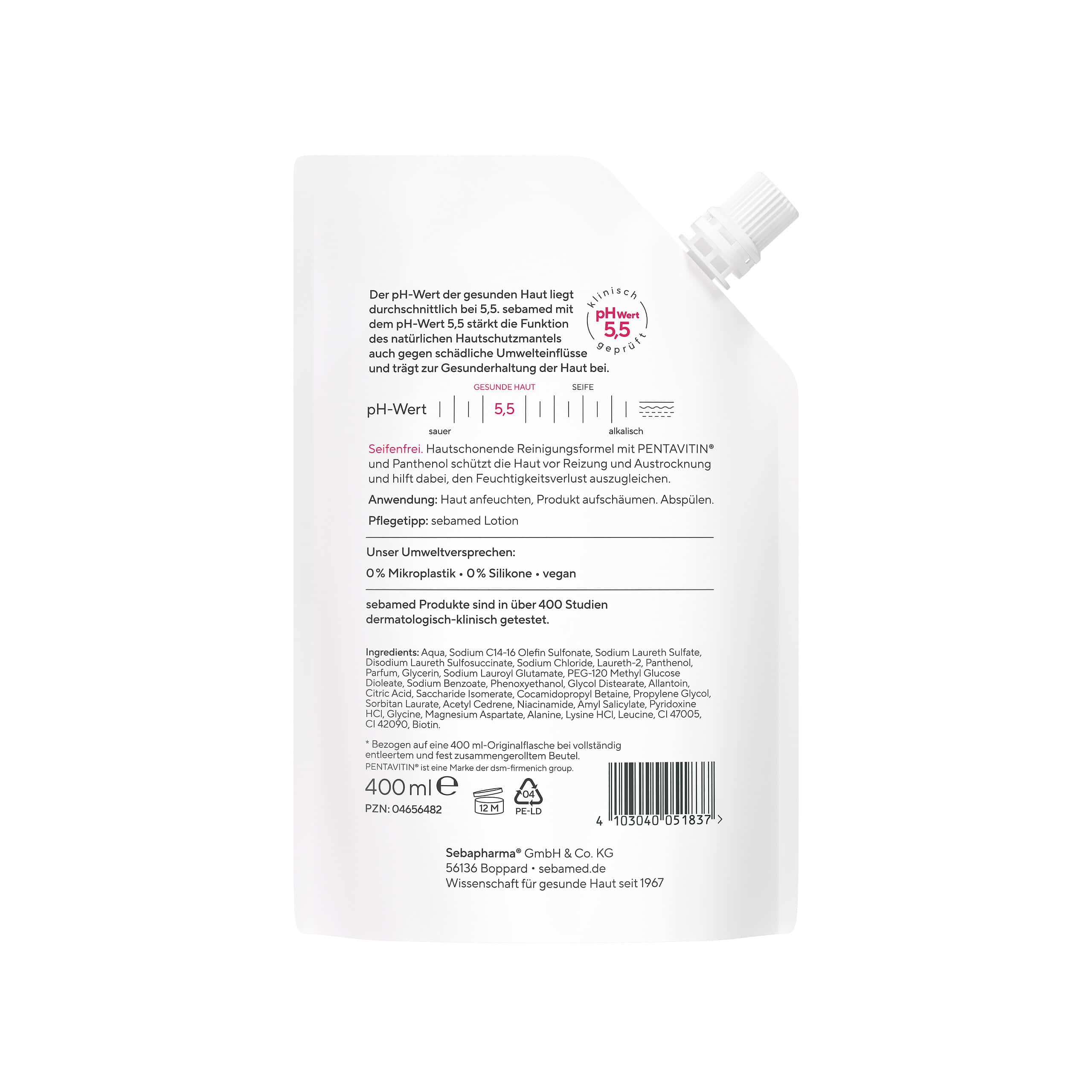 sebamed seifenfreie Waschemulsion Nachfüllbeutel 400ml – Bild 2