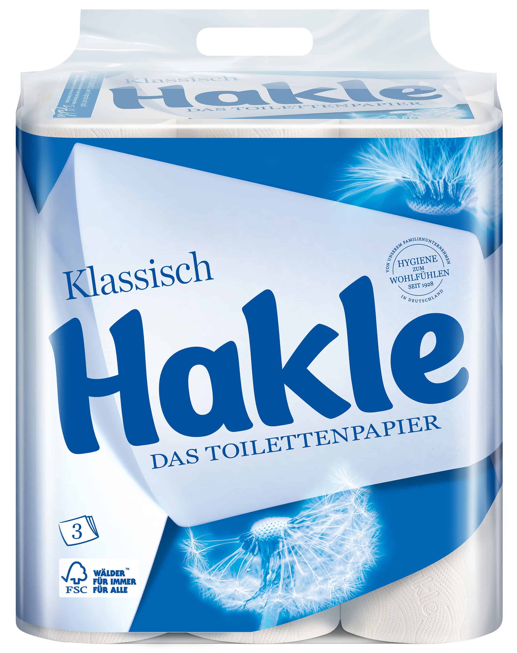 Hakle Toilettenpapier Klassisch weiß 3-lagig 24 Rollen