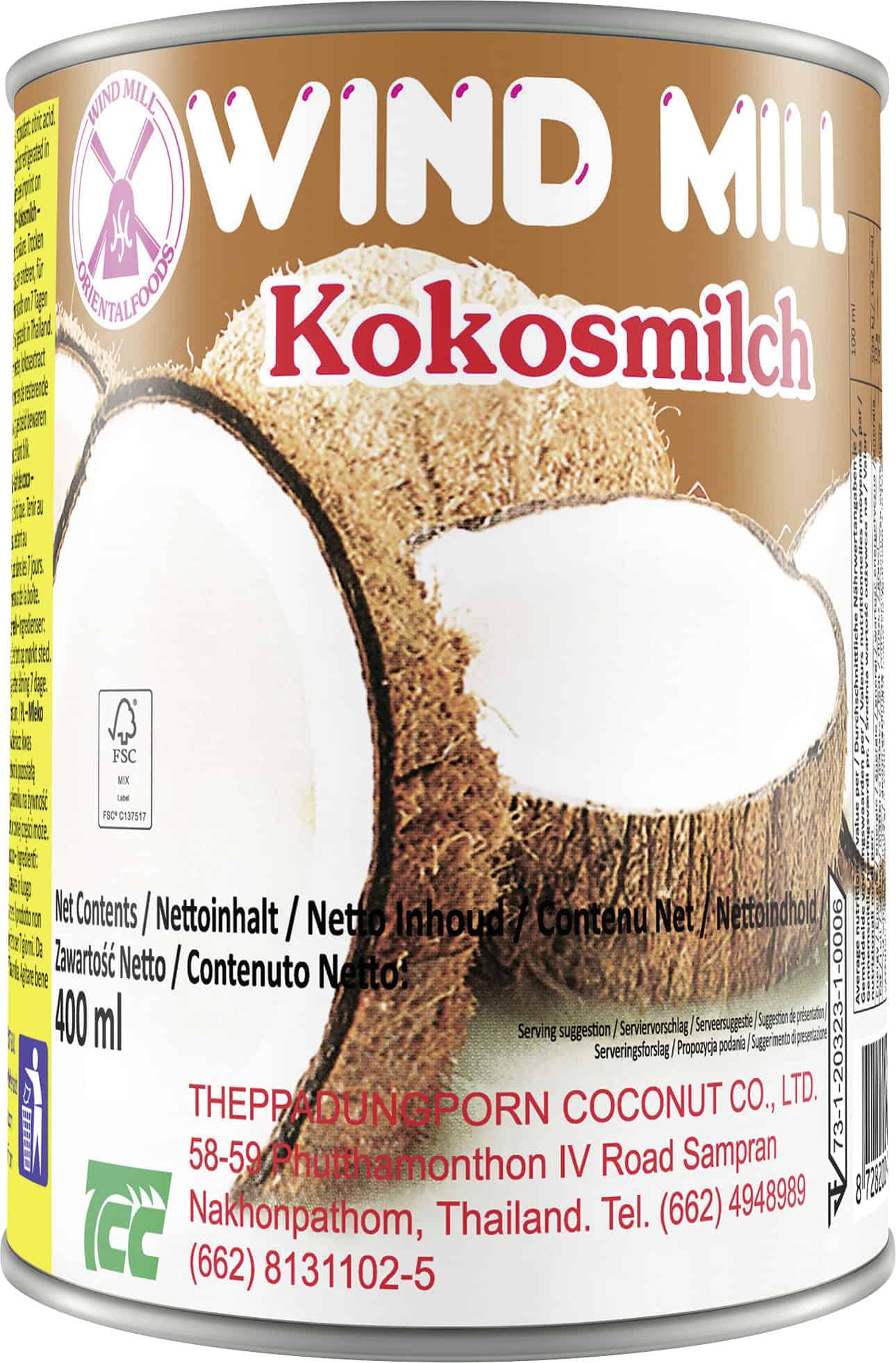 Windmill Kokosmilch 14 % Fett (400 ml)