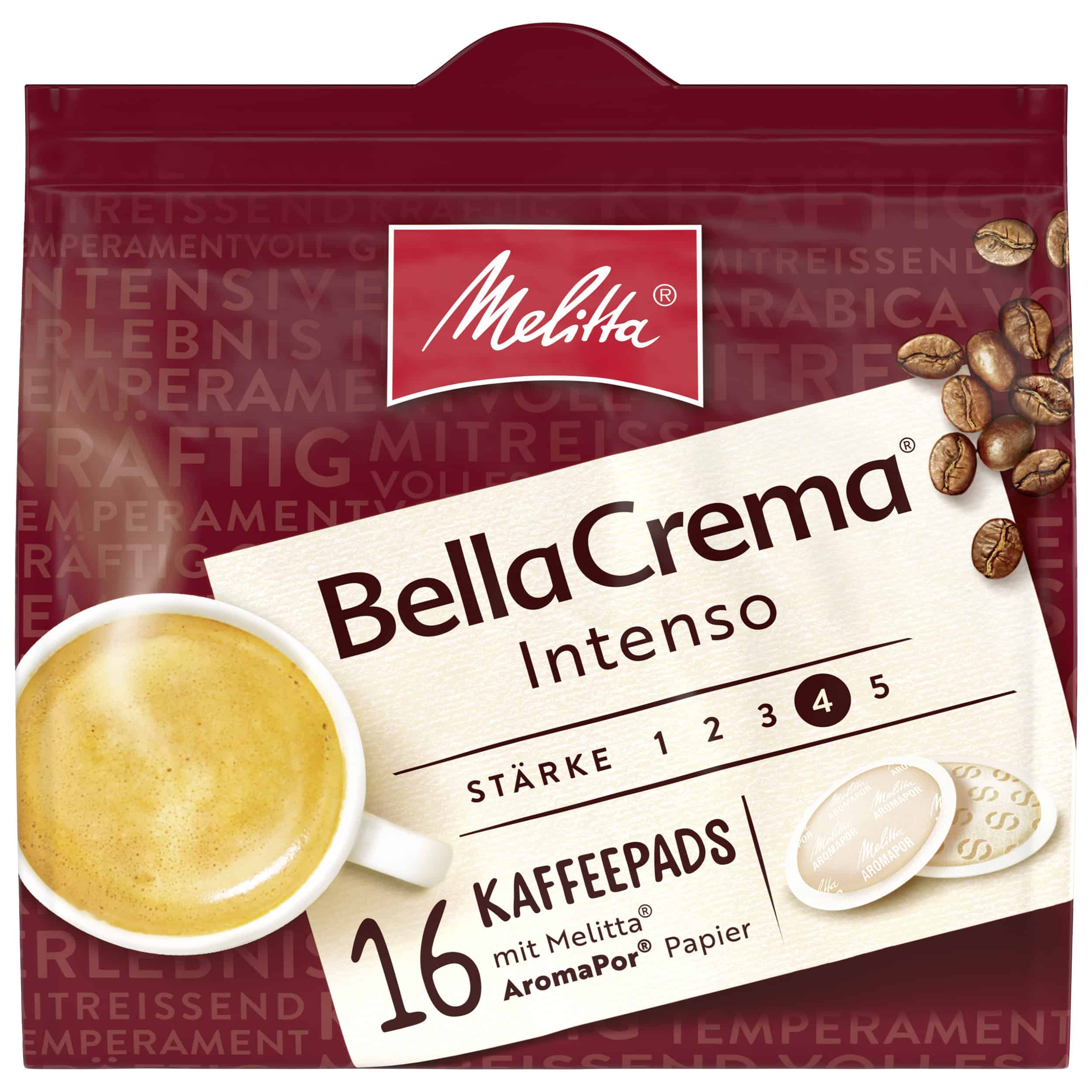 Melitta BellaCrema Pads Vollmundig & Intensiv 16 Stück (105 g)