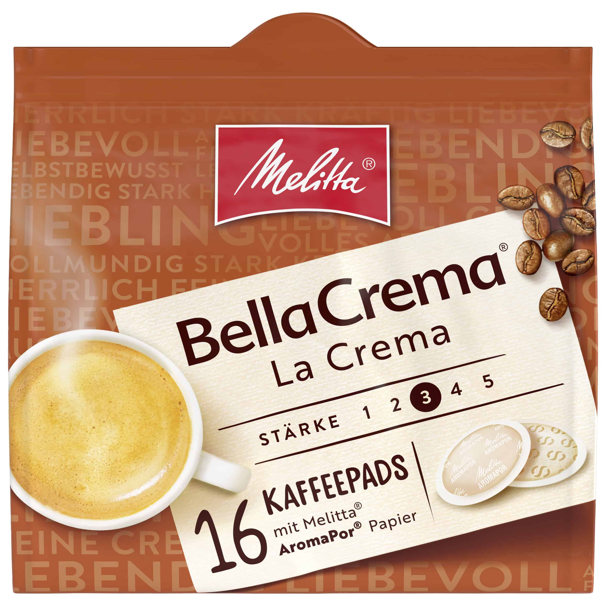 Melitta Bella Crema Pads La Crema 16 Stück, (105 g)