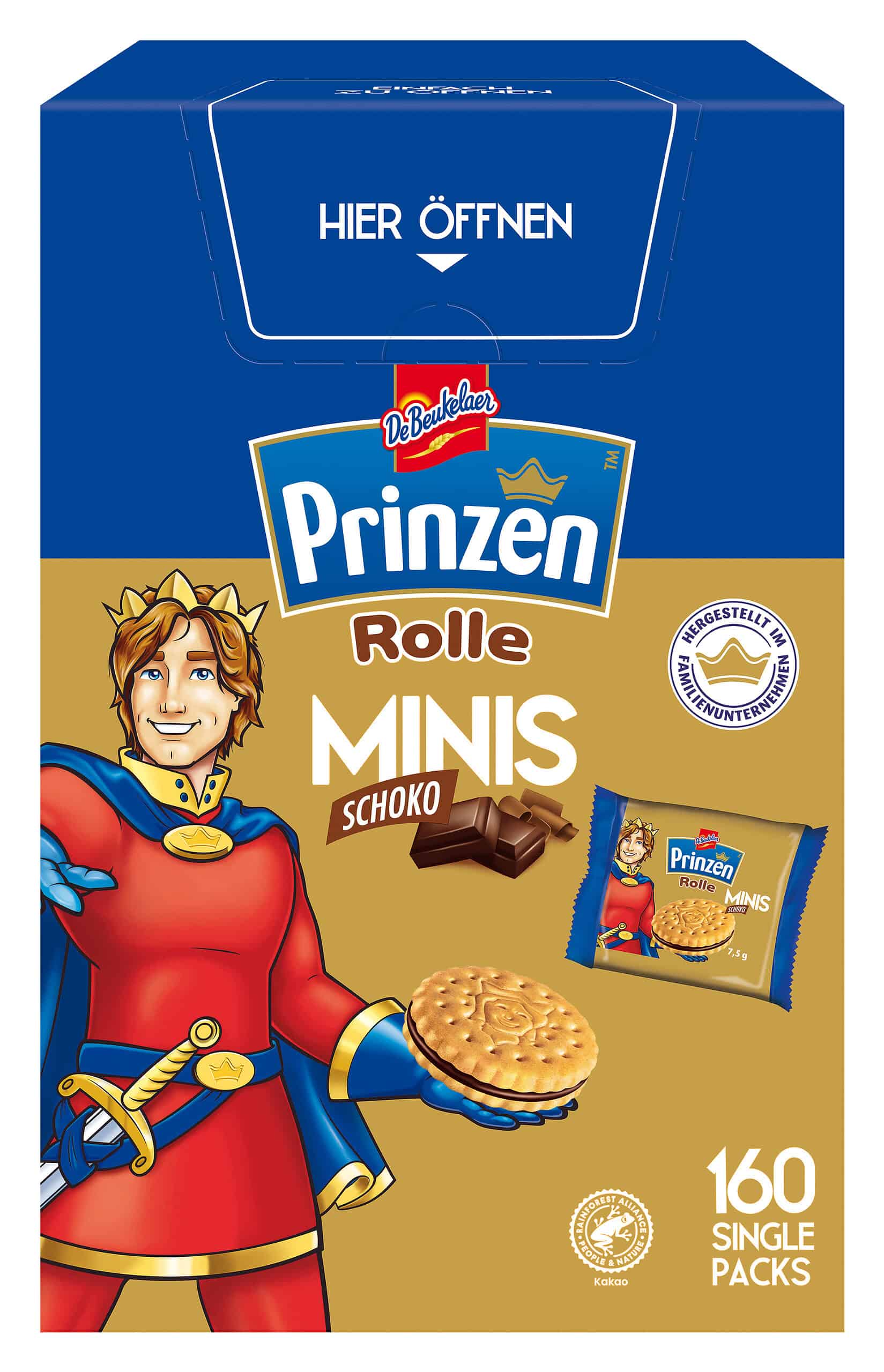Prinzen Rolle Minis Schoko Single Pack 160 x 7,5 g