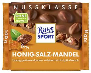 Ritter Sport Nuss Klasse Honig-Salz-Mandel Tafel (100 g)