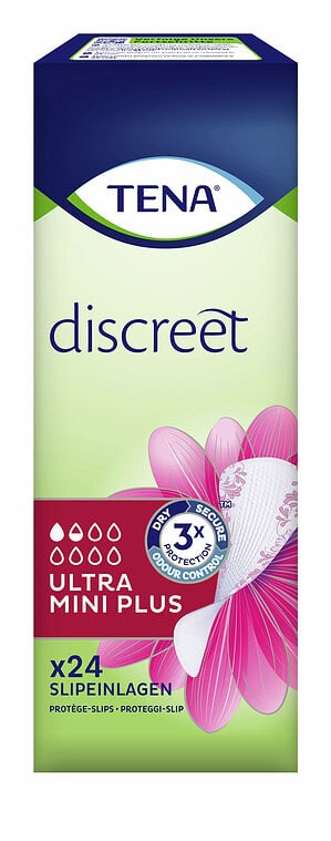 TENA Discreet Ultra Mini Plus Inkontinenz-Slipeinlagen 24 Stück