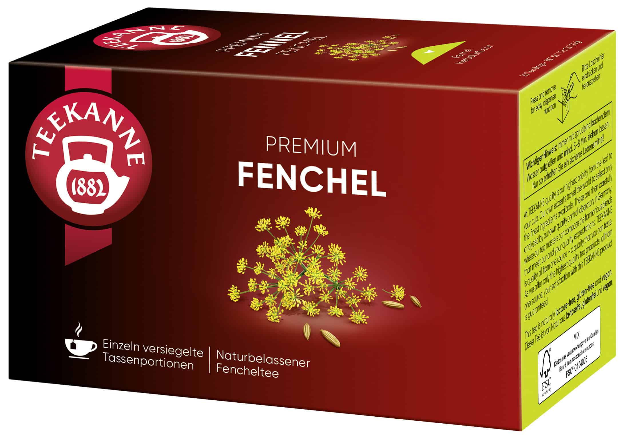 Teekanne Premium Fenchel (20 Teebeutel, 50 g)