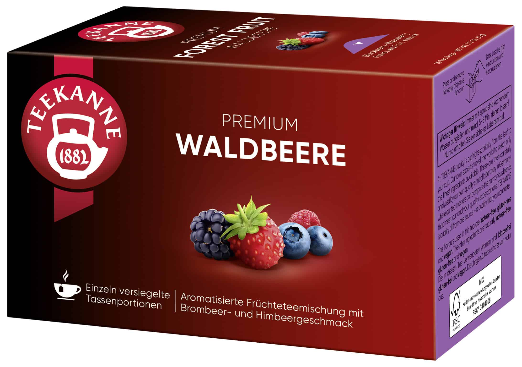 Teekanne Gastro Premium Waldbeere (20 Teebeutel, 60 g)