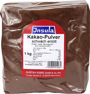 Insula Kakaopulver schwach entölt dunkel 1 kg