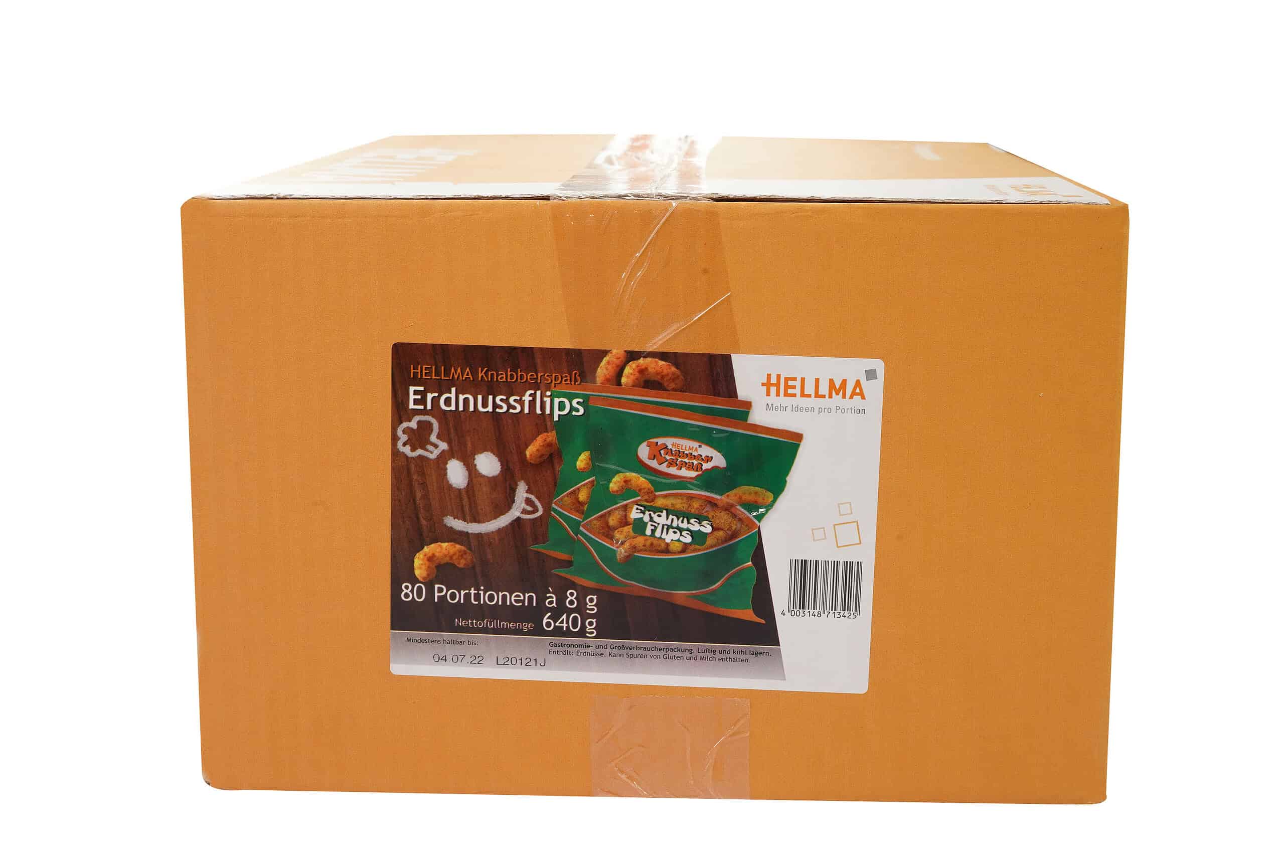 HELLMA Erdnussflips 80 × 8 g ( 640 g)